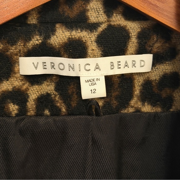 Veronica Beard Senna Leopard Dickey Coat Statement Size 12 | Designer Outerwear - Picture 12 of 14